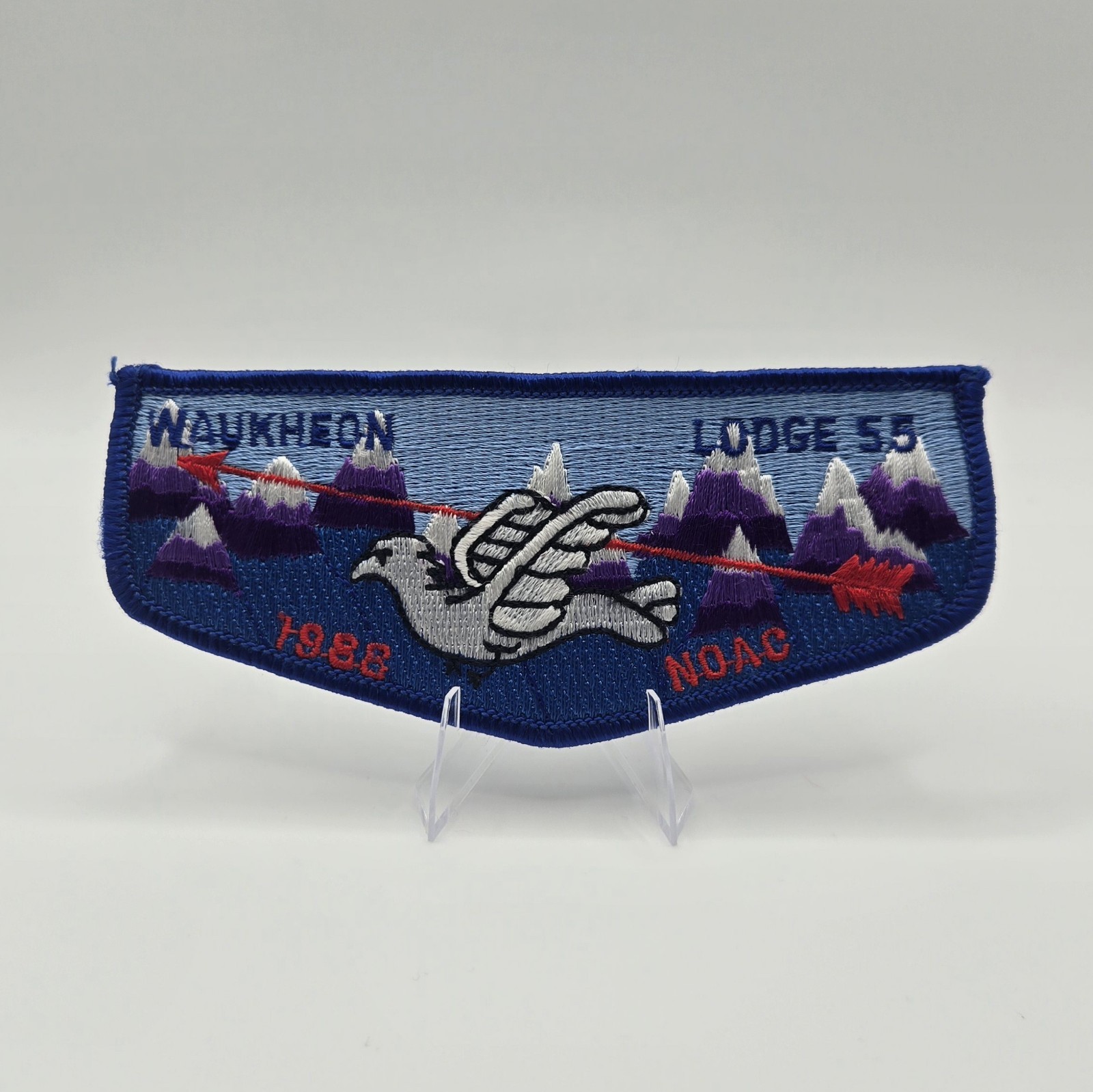 Waukheon OA Lodge 55 1988 NOAC Flap BSA Patch - Piankeshaw Council - OA030