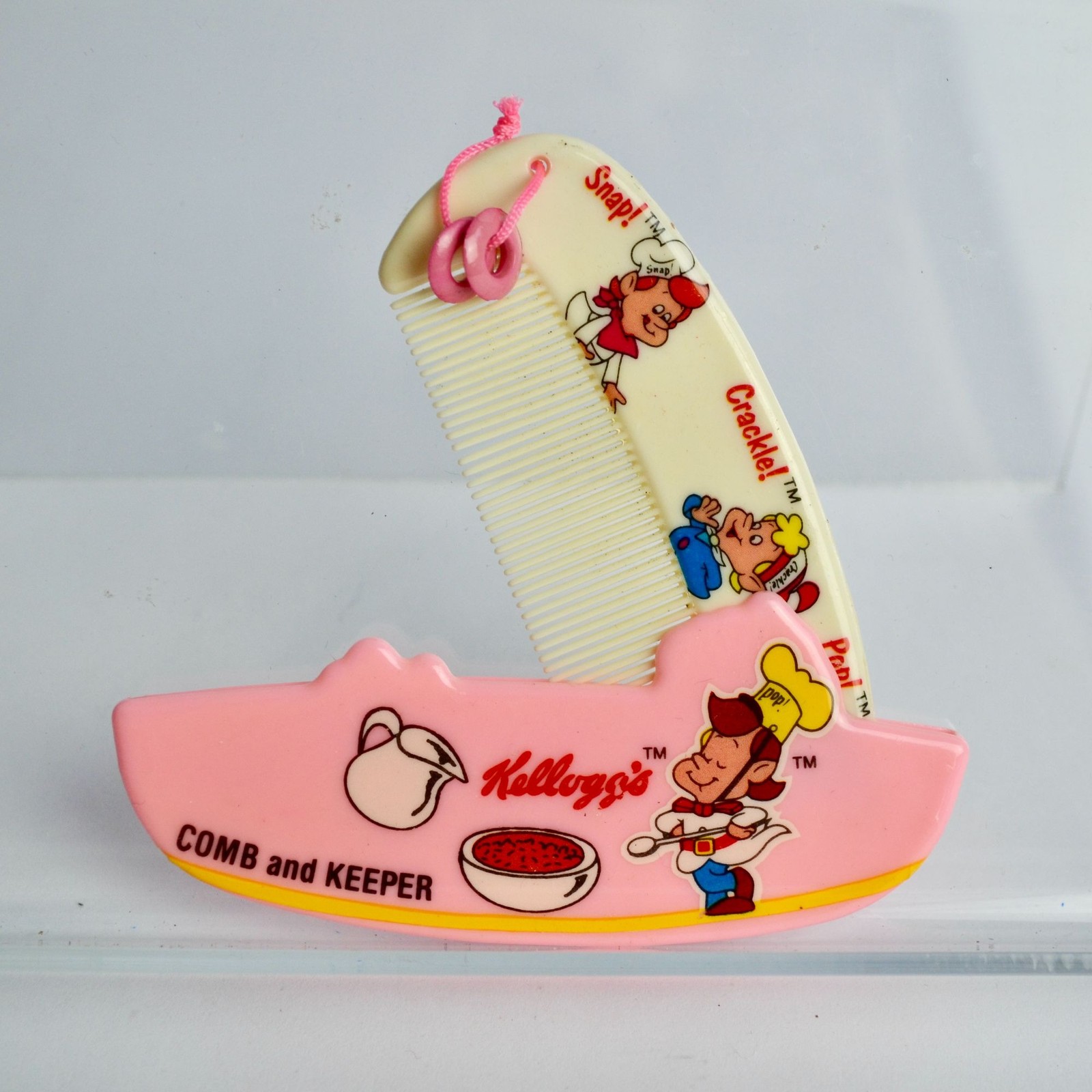 RARE Kellogg\'s Snap Crackle Pop Comb & Keeper Set Vintage 