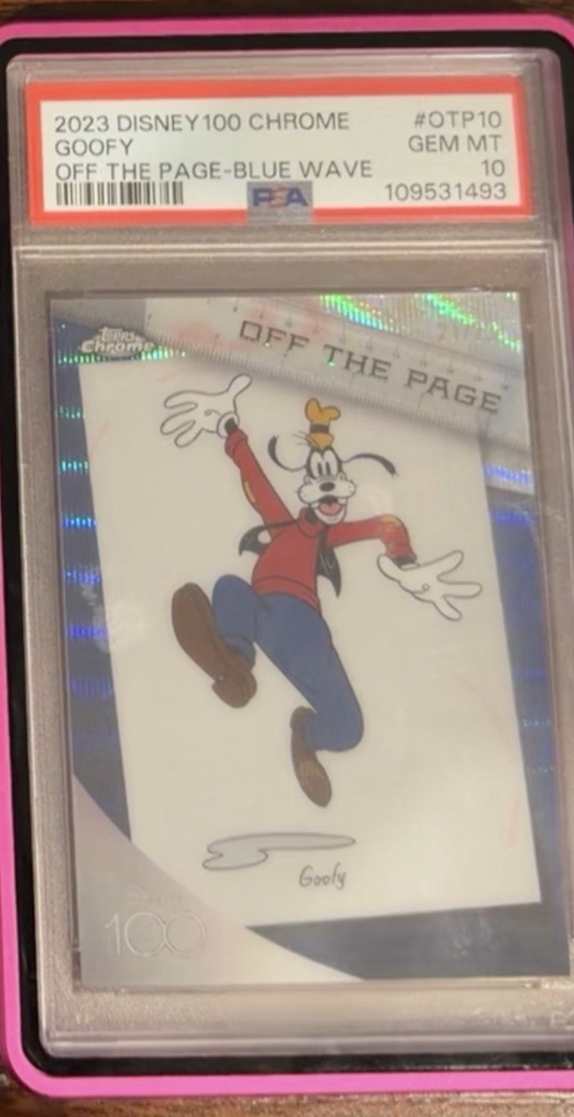 Topps 2023 Chrome Disney 100 Goofy Off-the-Page /23