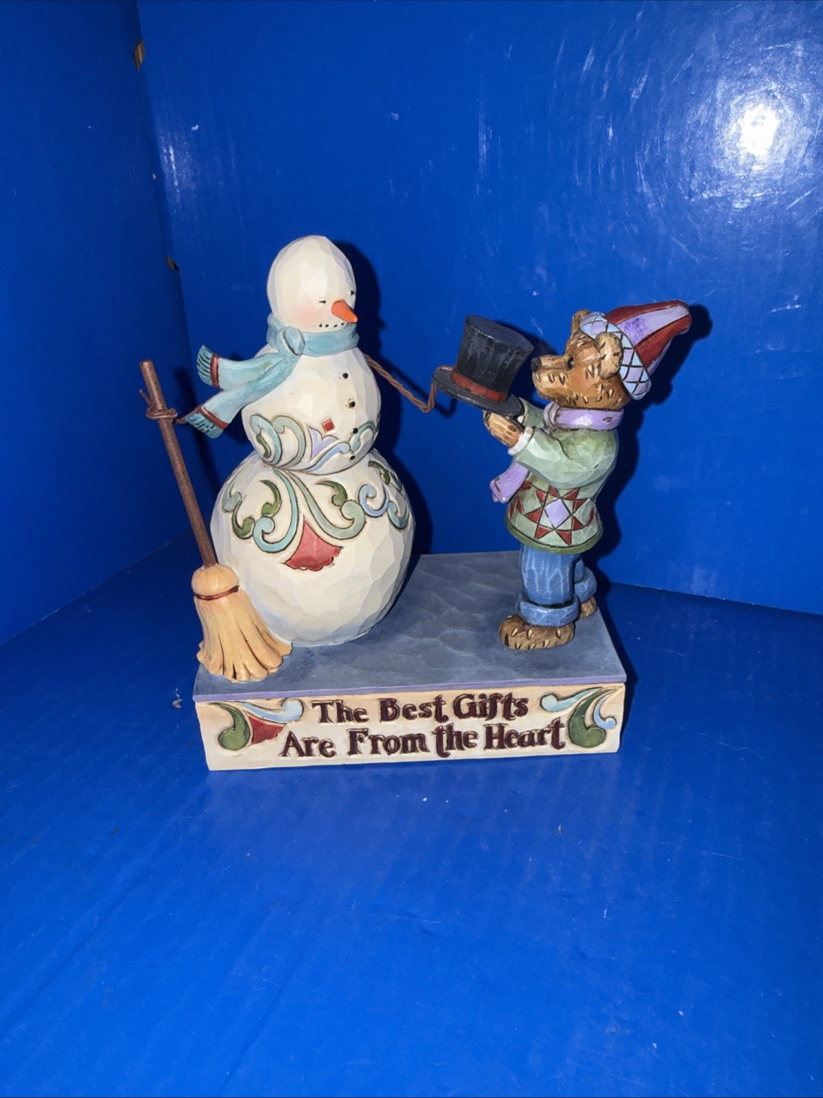 Vtg 2011 Jim Shore Boyd’s Bearstone Snowman Figurine 5.5”x 4.4”