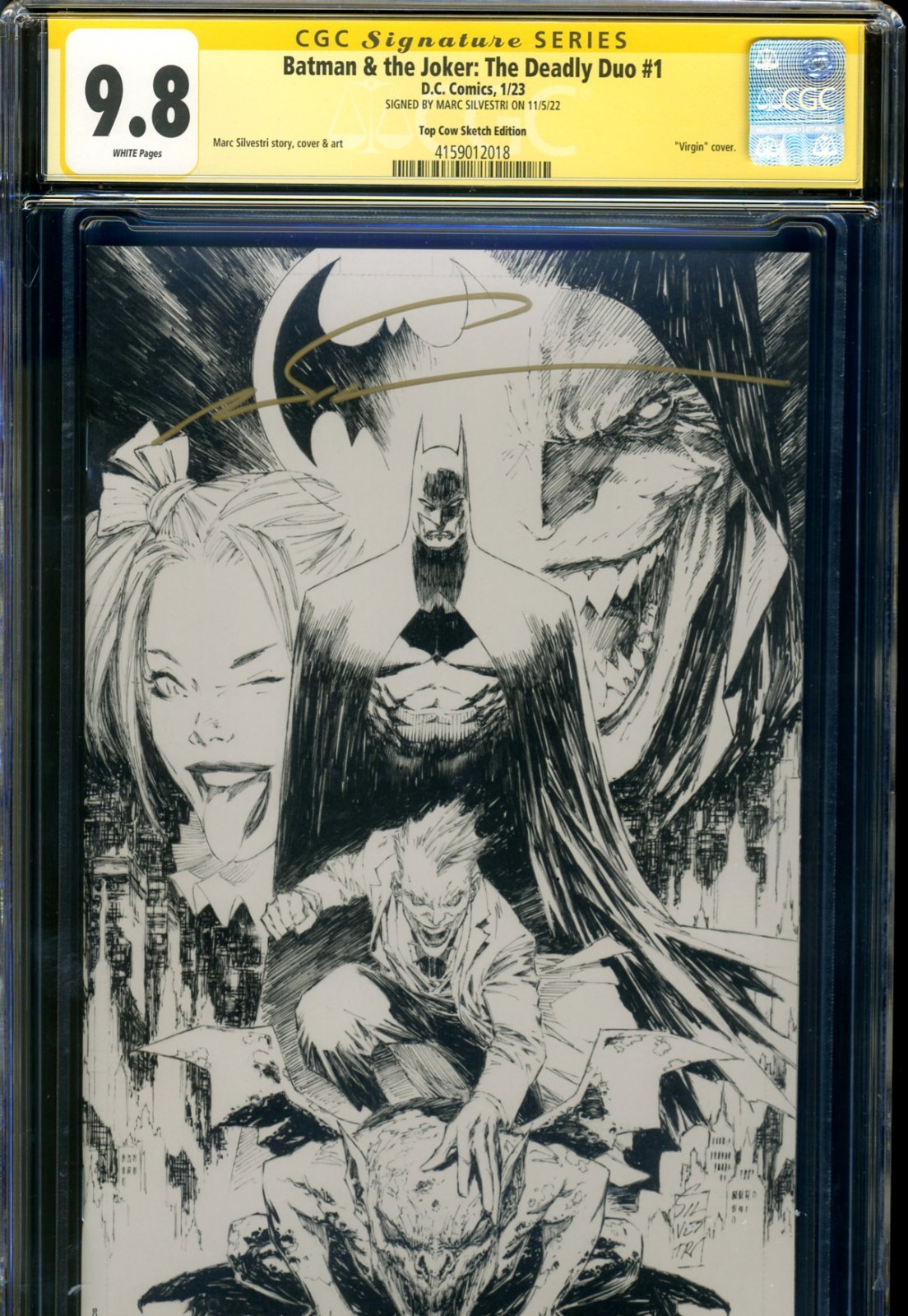SS CGC BATMAN & THE JOKER: THE DEADLY DUO 1 VARIANT  MARC SILVESTRI SIGNED