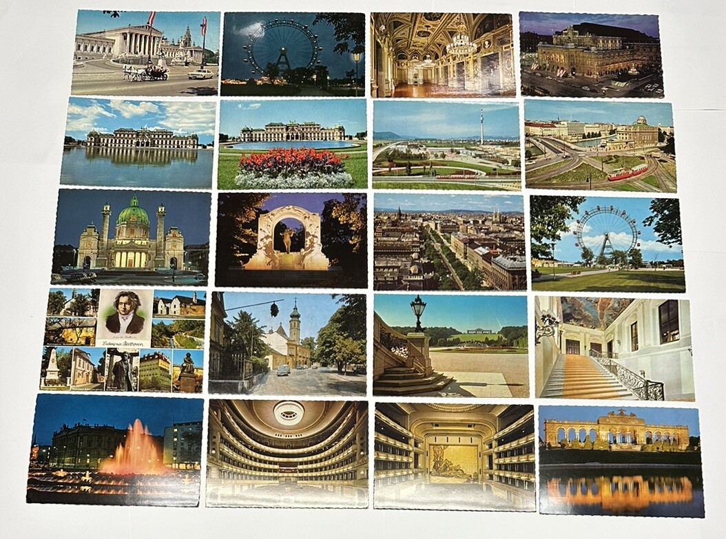 Lot of 20 Postcards AUSTRIA VIENNA WIEN VINTAGE RARE TRAVEL POST CARD SOUVENIR A