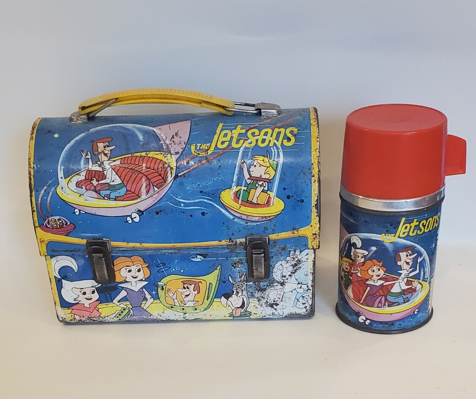 The Jetsons Lunch Box & Thermos 1963 Aladdin Metal Vintage