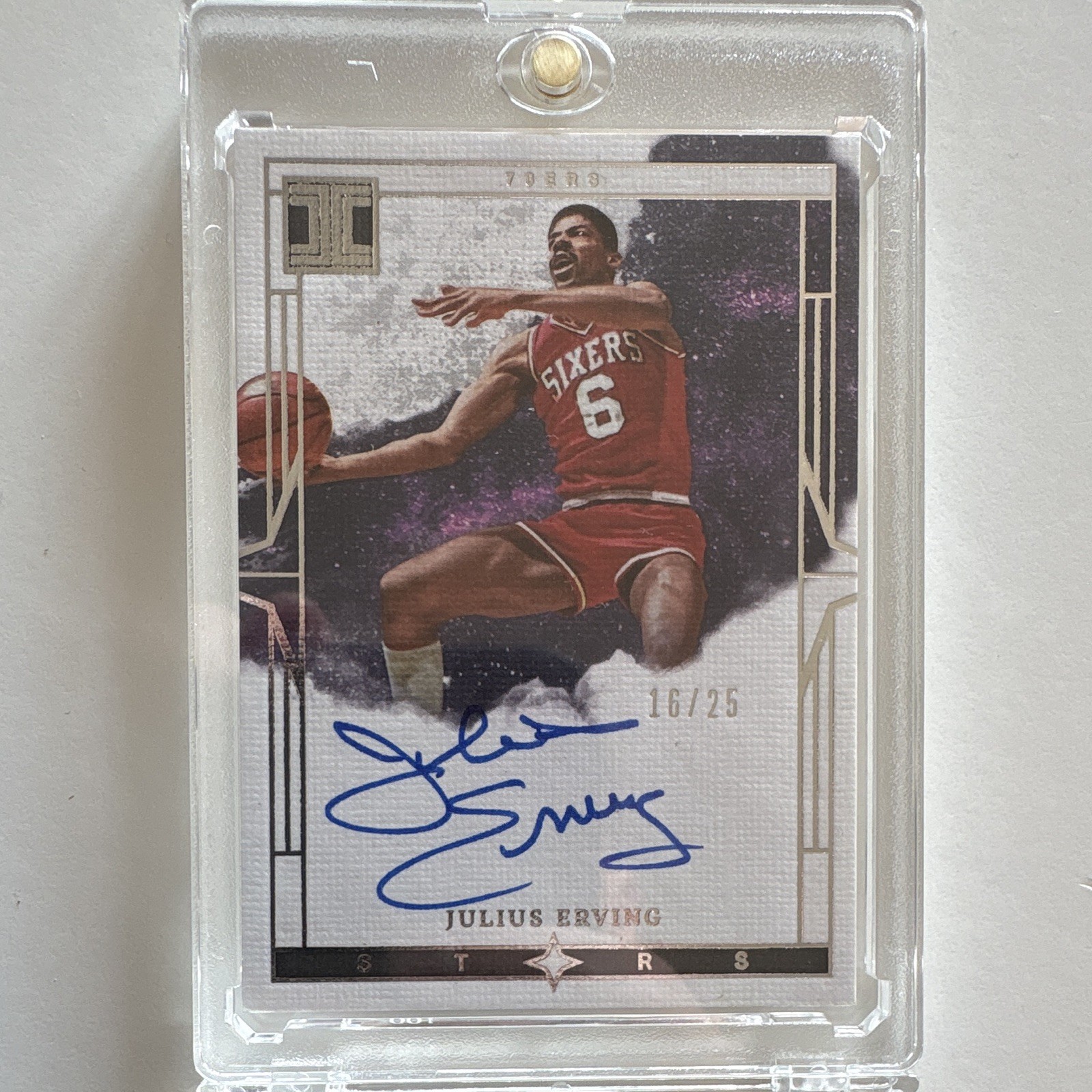 Panini Impeccable 2023-24 Julius Erving 76ers Auto Insert ISS-DRJ /25