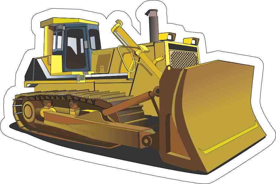 StickerTalk 6X4 Bulldozer Sticker Vinyl Cup Decal Construction Machine Car Tr...