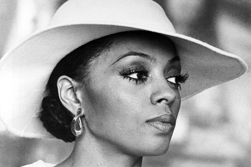 DIANA ROSS MAHOGANY 24x36 inch Poster FASHION IMAGE IN HAT