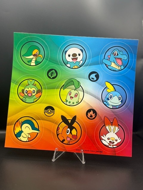 Pokemon First Partner Illustration Collection Sticker Sheet  - Series 2