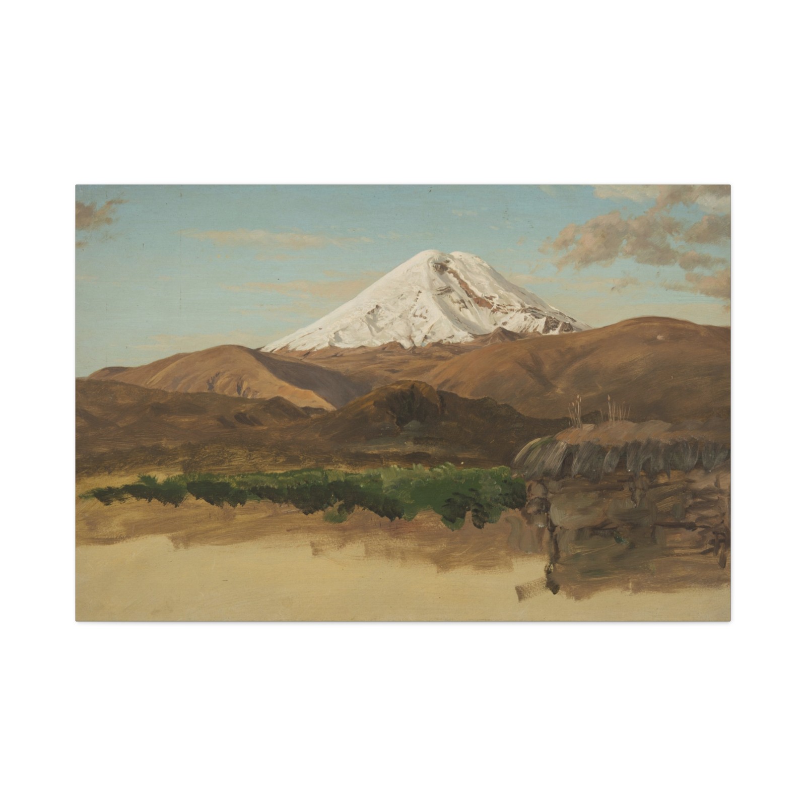 Frederic Edwin Church, American, - Mount Chimborazo, Ecuador - Canvas Wall Art