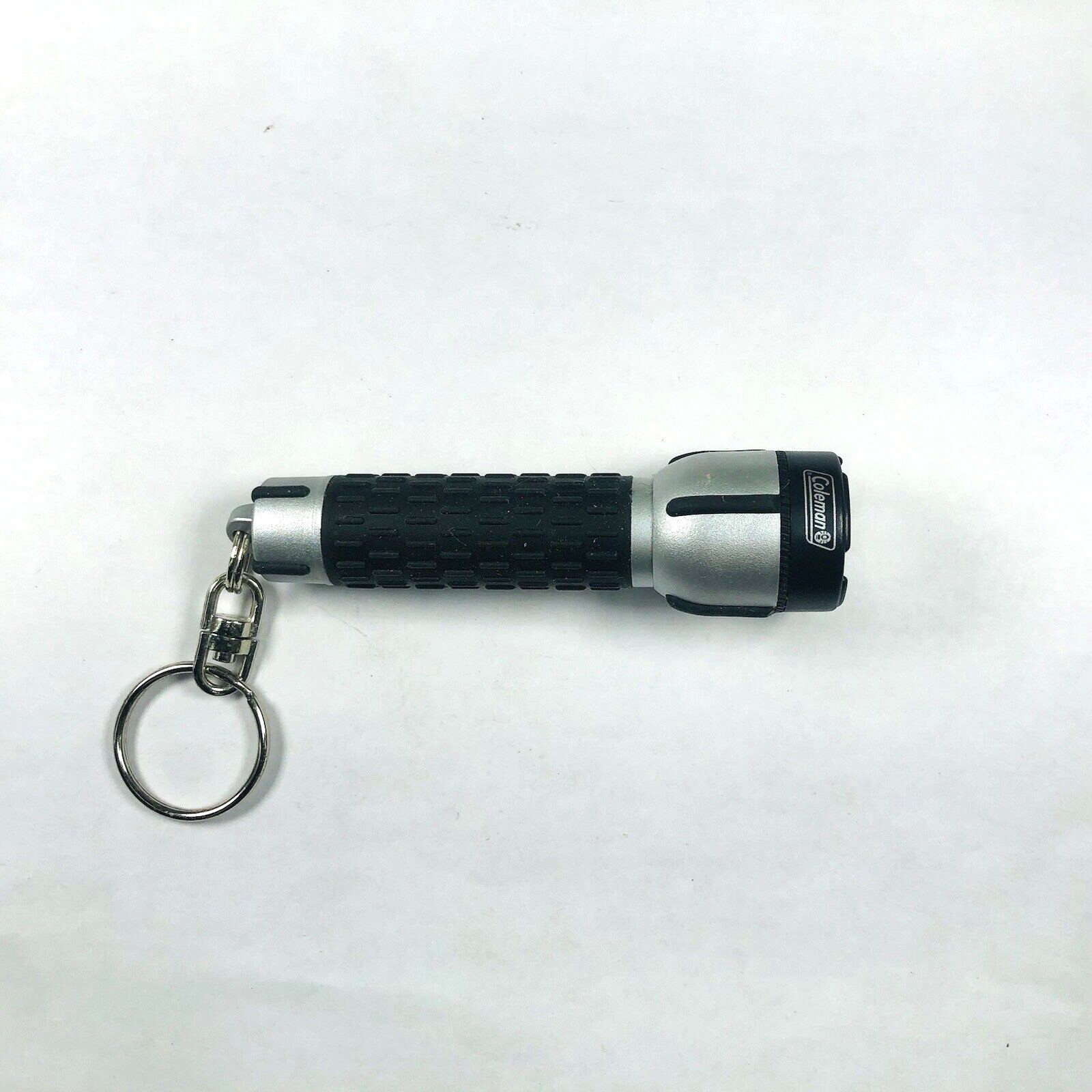 Vintage Coleman AA Flashlight Keychain Silver Collectible