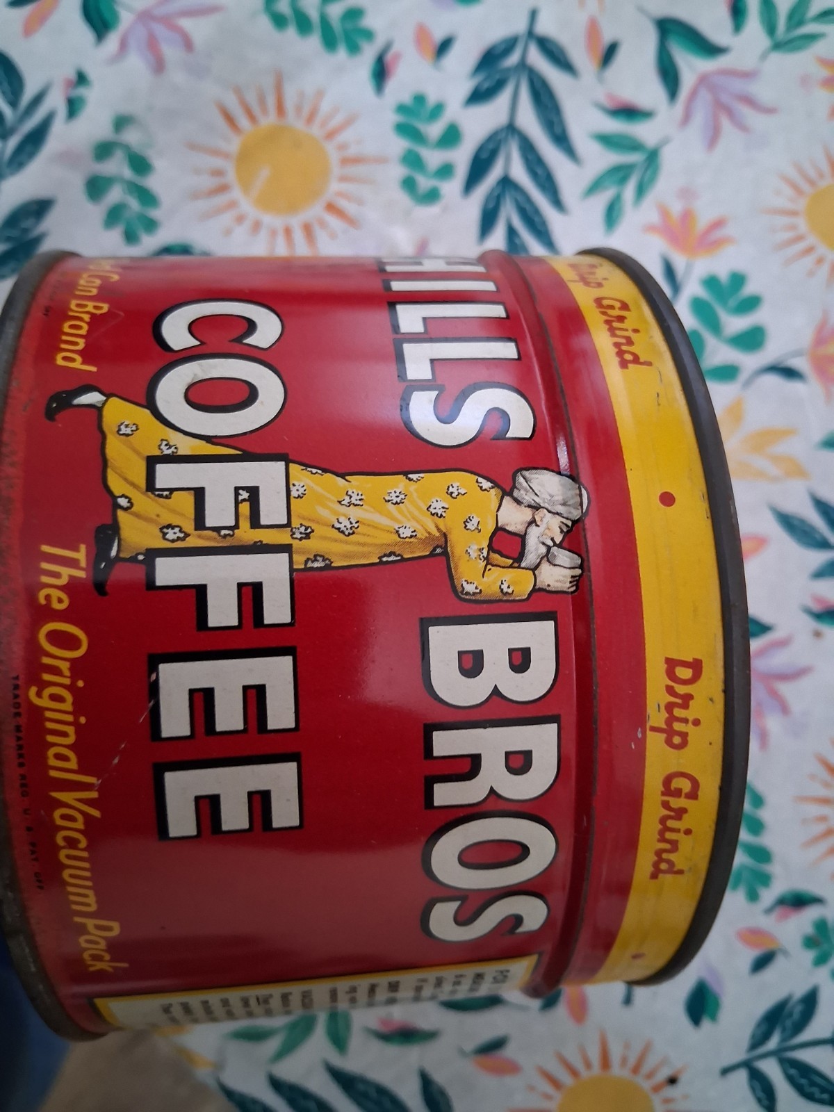 Vintage Hills Brothers Coffee Tin Never Opened Can With Key