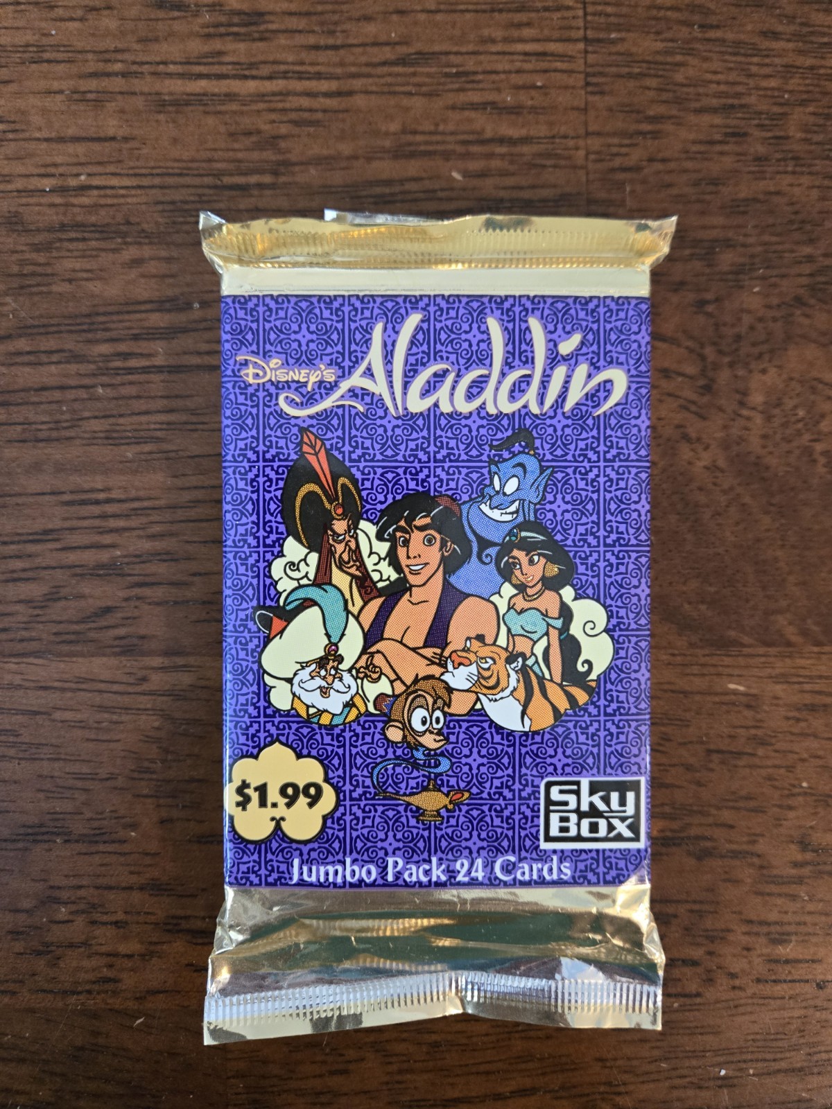 Disney Aladdin Trading Cardsnew Sealed Package  Jumbo Pack 24 Cards Sky Box