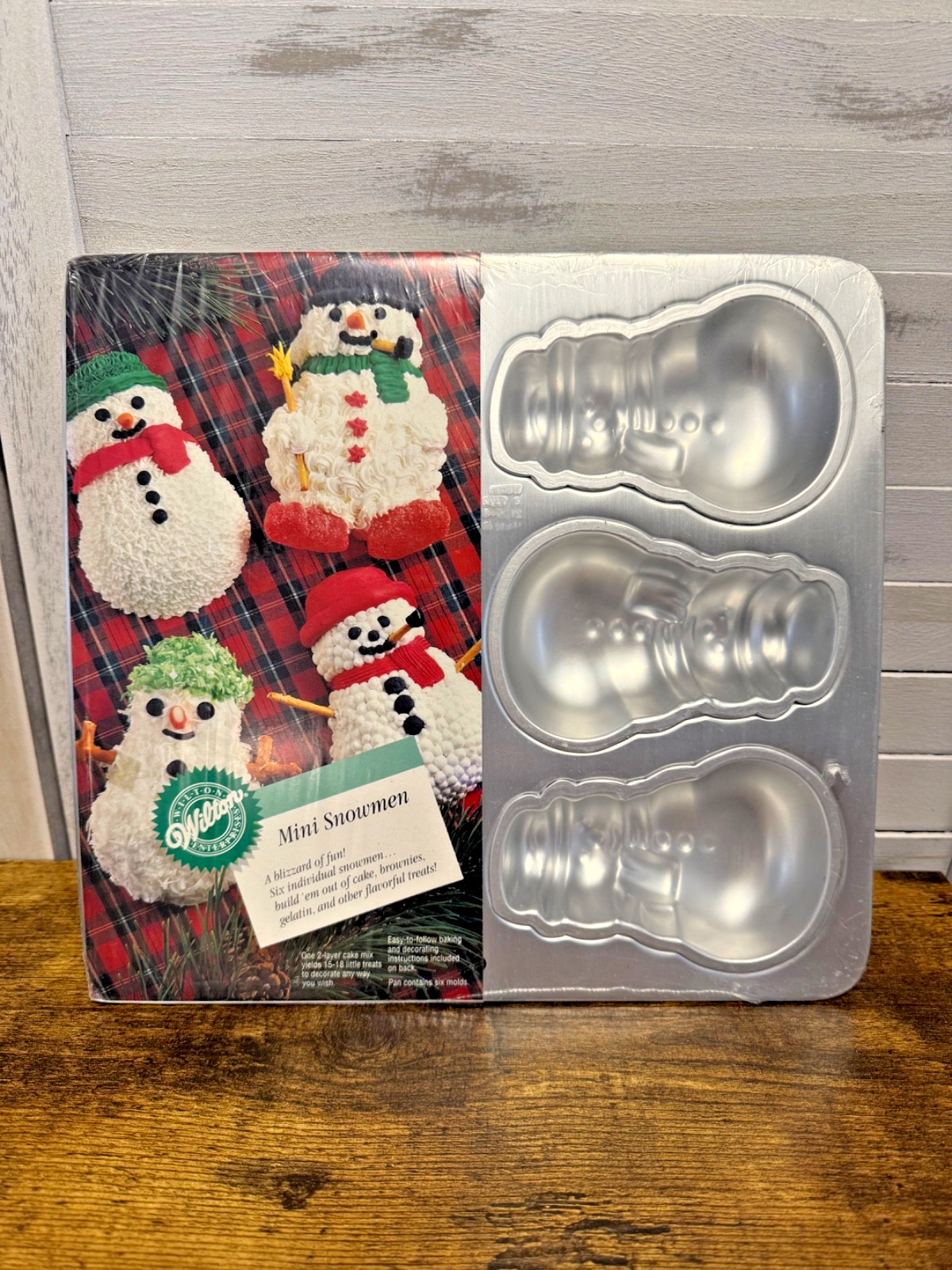 Vintage 1992 Wilton Mini Snowmen Christmas Holiday Cake Baking Mold Sealed NOS 