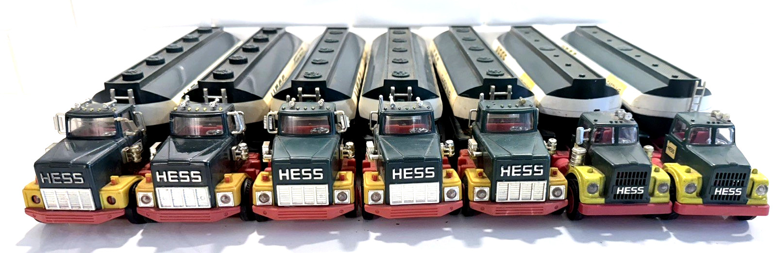 LOT OF (7) Vintage Hess Toy Tankers, 1968, 69, 72, 77, 84's LOT OF (7) Vintage Hess Toy Tankers, 1968, 69, 72, 77, 84's
