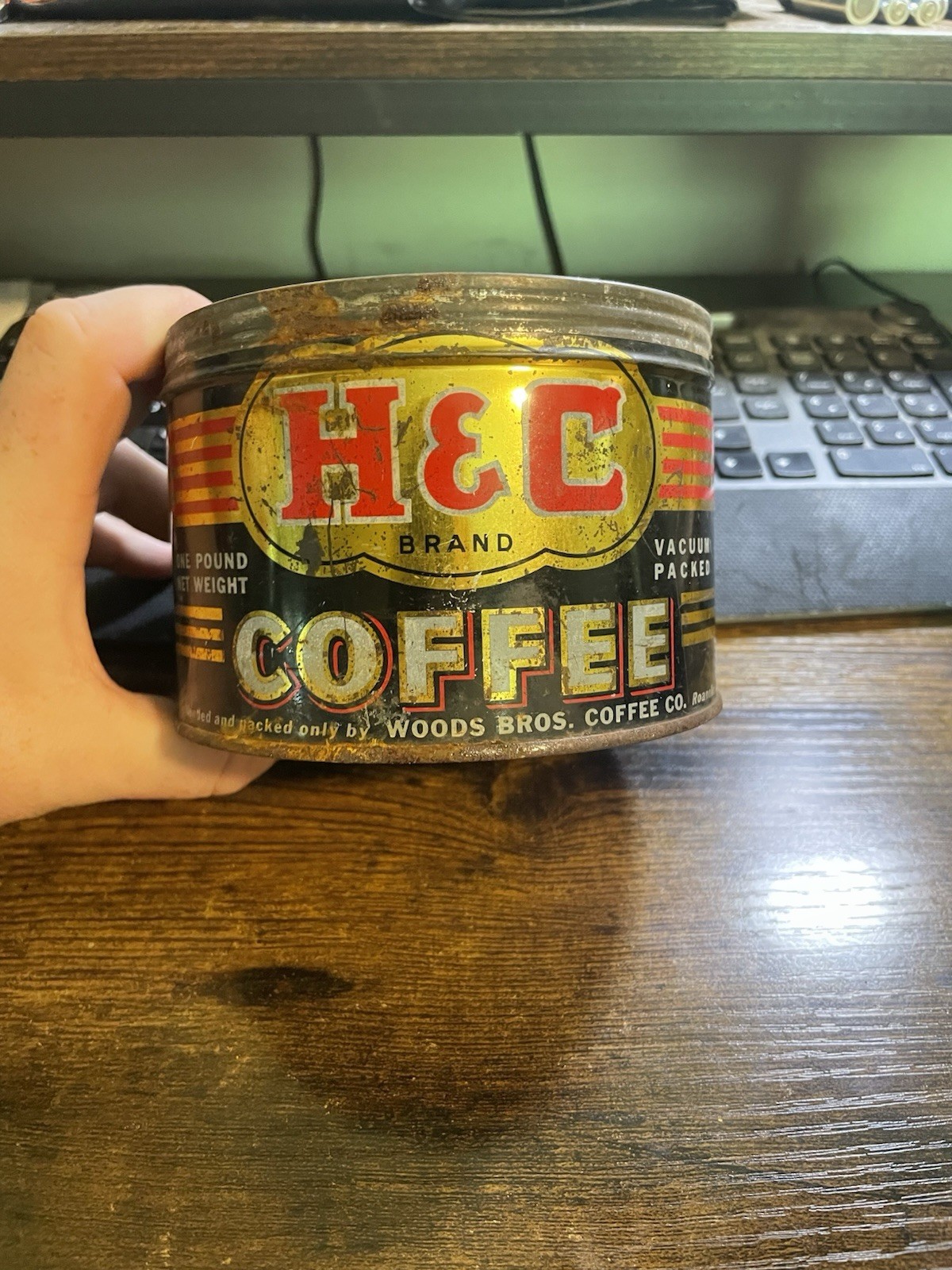 Vintage H & C Coffee Tin With No Lid