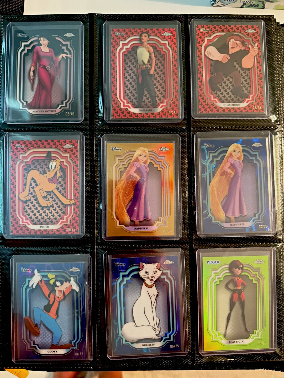 2024 Topps Chrome Disney Lot of 25 numbered cards.
