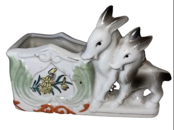 Fun Ceramic Donkey Planter from Japan 5” Long Unique and Adorable Rectangular Fun Ceramic Donkey Planter from Japan 5” Long Unique and Adorable Rectangular
