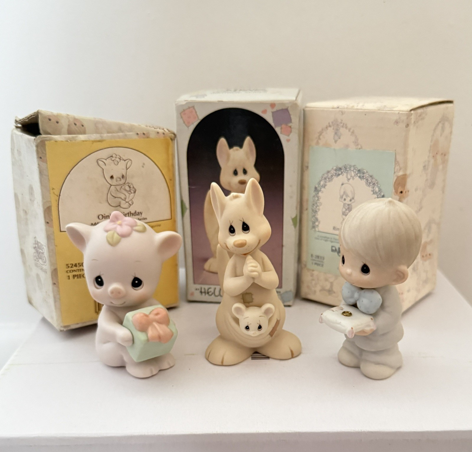 Vintage Precious Moments Figurine Bundle Lot of 3 with Original Boxes 