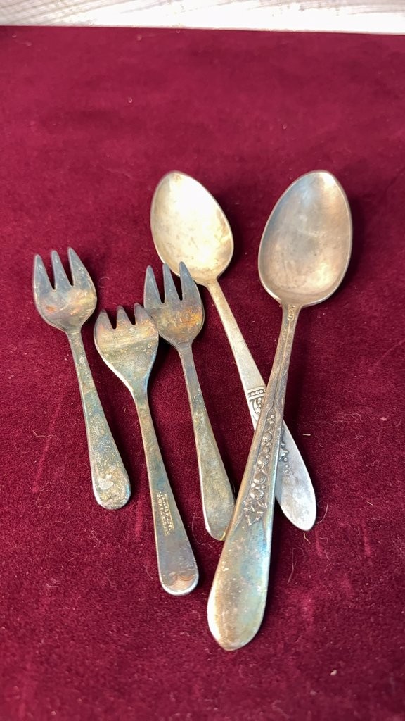 Vintage Silver Plated Sheffield Forks and WM Rogers & George Rogers Spoons