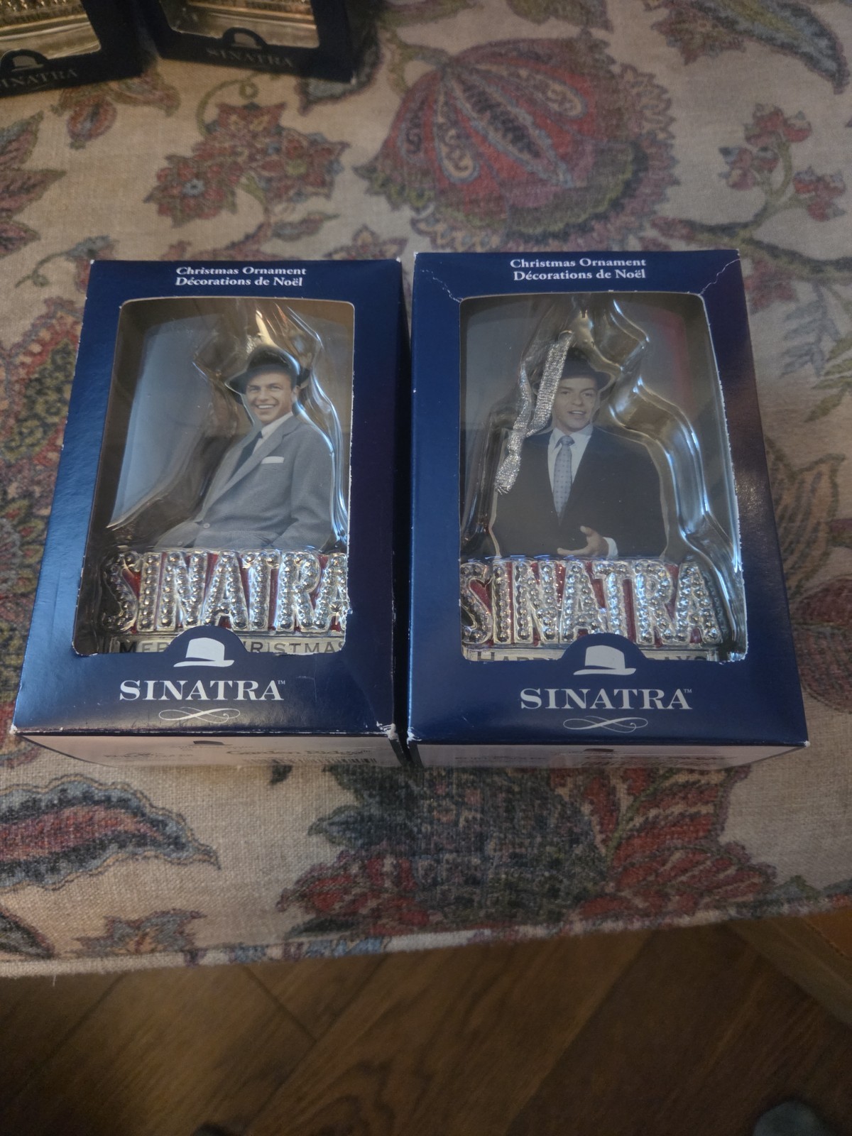 Frank Sinatra Kurt Adler (2) Christmas Ornament Lot Frank Sinatra Kurt Adler (2) Christmas Ornament Lot
