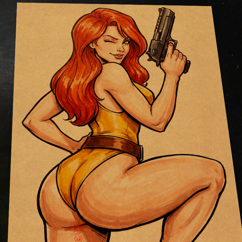 Scarlett G.I. Joe Art Print Signed 8.5x11 | Art by Keyeske