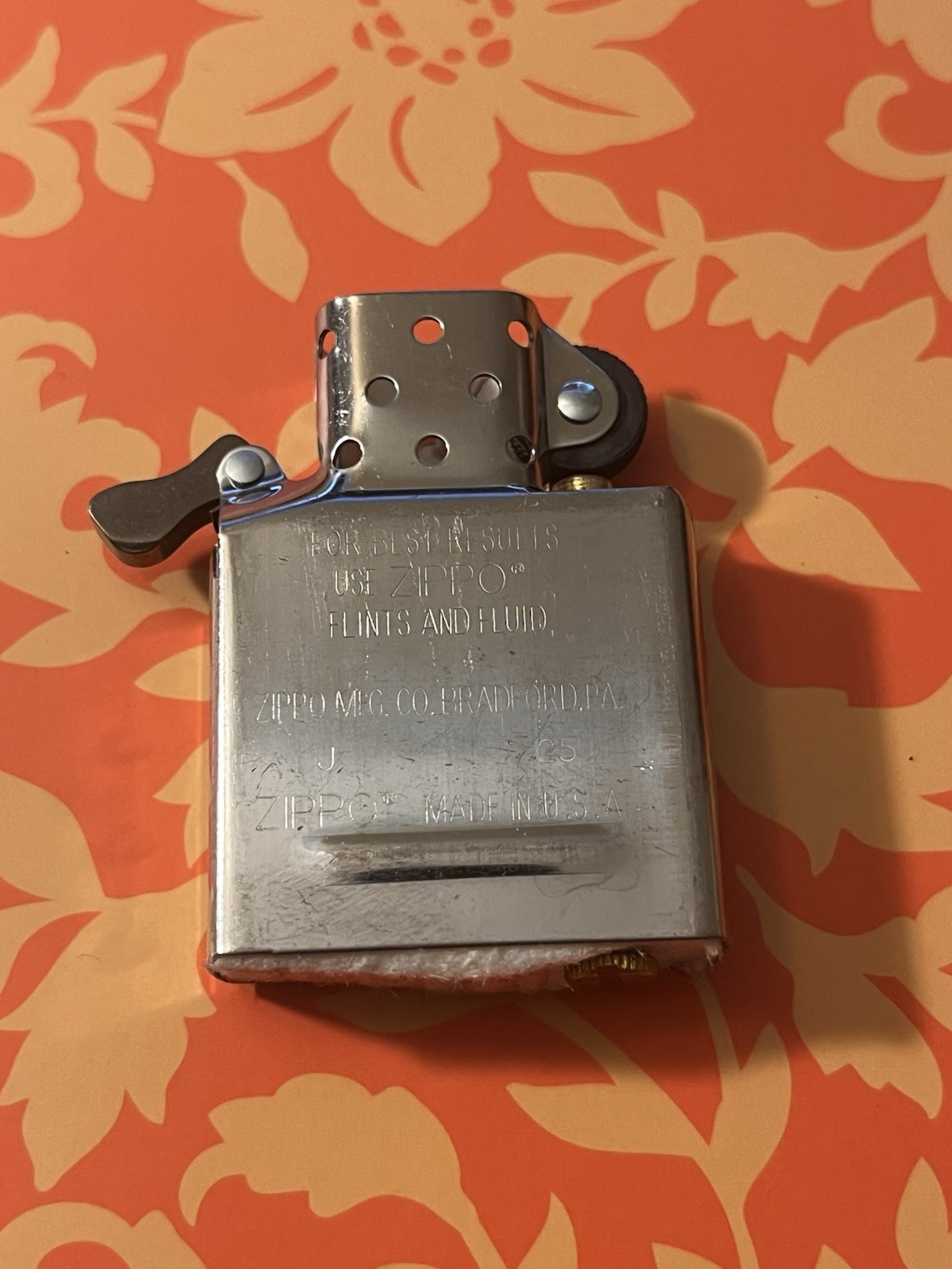 New Unfired Chrome Replacement Zippo Lighter Insert Only - Regular Size