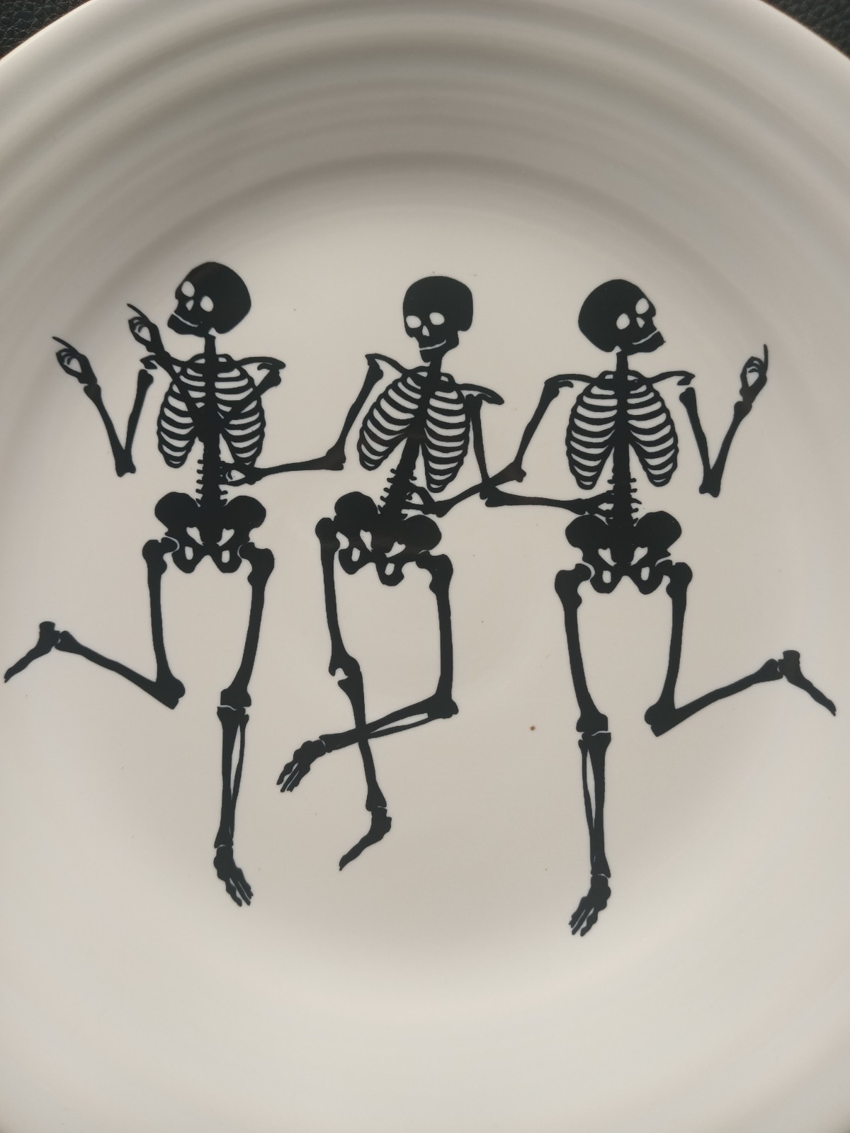 Homer Laughlin  Fiesta Trio of Skeletons Luncheon Plate 10963462