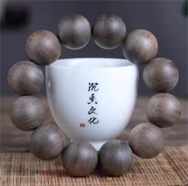 20mm*12 Nha Trang Wild Agarwood Bracelets Aloewood Malas Meditation Prayer Beads