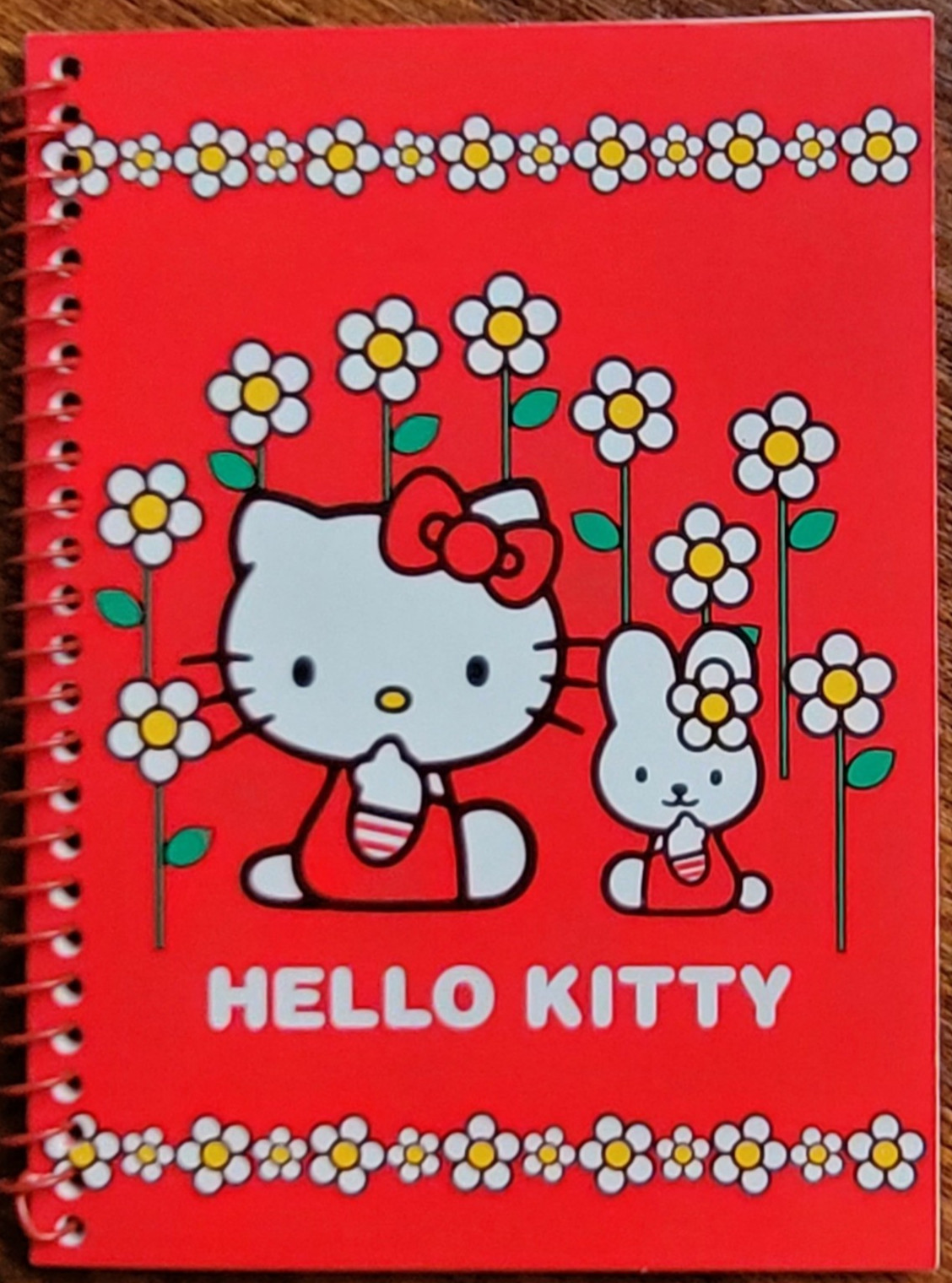 Vintage 1999 Hello Kitty Cathy Bunny Mini Spiral Notebook Stickers Sanrio Japan