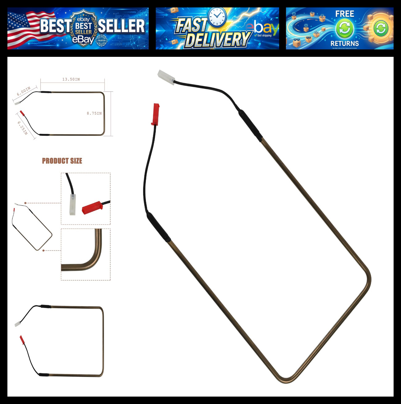 242044113 Compatible with Electrolux Frigidaire Refrigerator Defrost Heater
