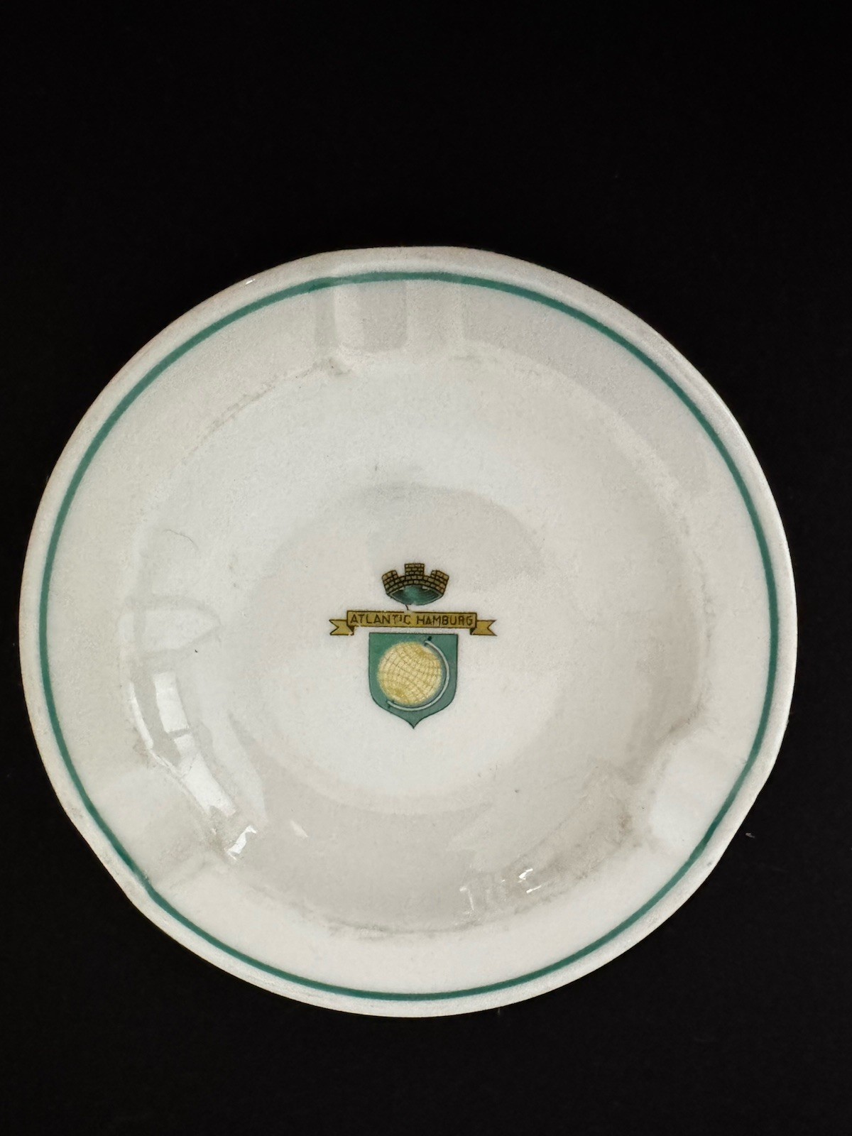 Vintage Atlantic Hotel Hamburg Hutschenreuther Selb Porcelain Ashtray Soap Dish