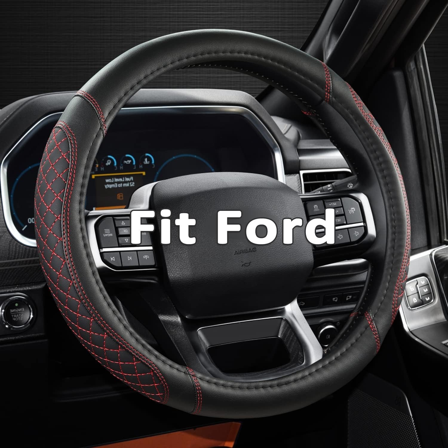 West Llama Customized Auto Car Steering Wheel Cover for Ford F-150, F-250, F-... West Llama Customized Auto Car Steering Wheel Cover for Ford F-150, F-250, F-...