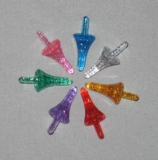 Vintage Style Small Astro Rocket Ceramic Christmas Tree Glitter Bulbs 