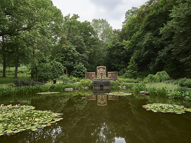 Photo:Pittsburgh PA Schenley Park 1930 George Westinghouse Memorial Pond