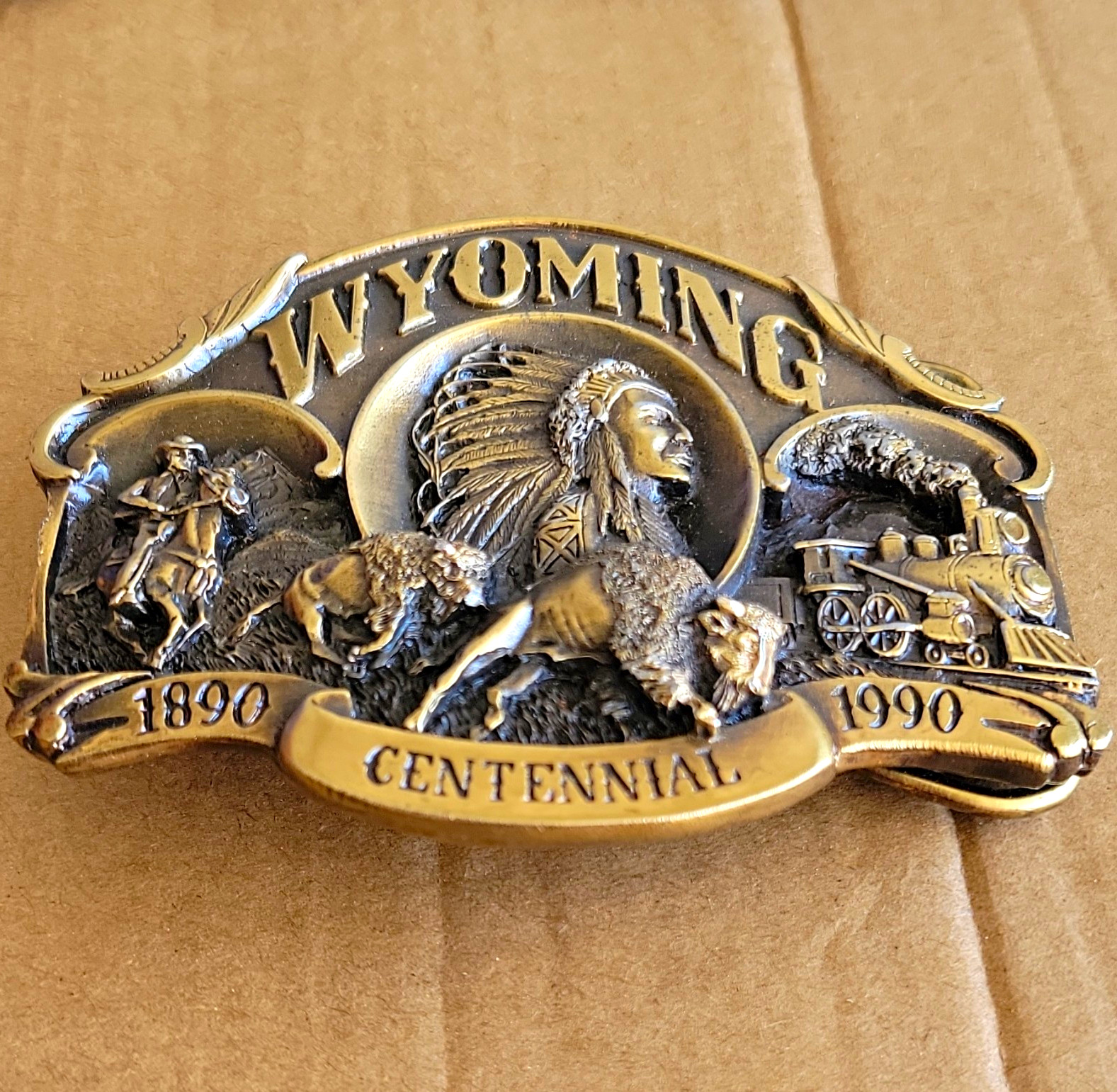 Siskiyou Wyoming Centennial 1890-1990 Limited Edition Belt Buckle 1349/10000 Siskiyou Wyoming Centennial 1890-1990 Limited Edition Belt Buckle 1349/10000