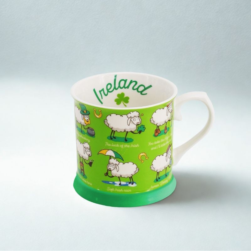 Allied Imports Souvenirs  100% Ceramic Inside & Outside Shenanigan Sheep Tankard