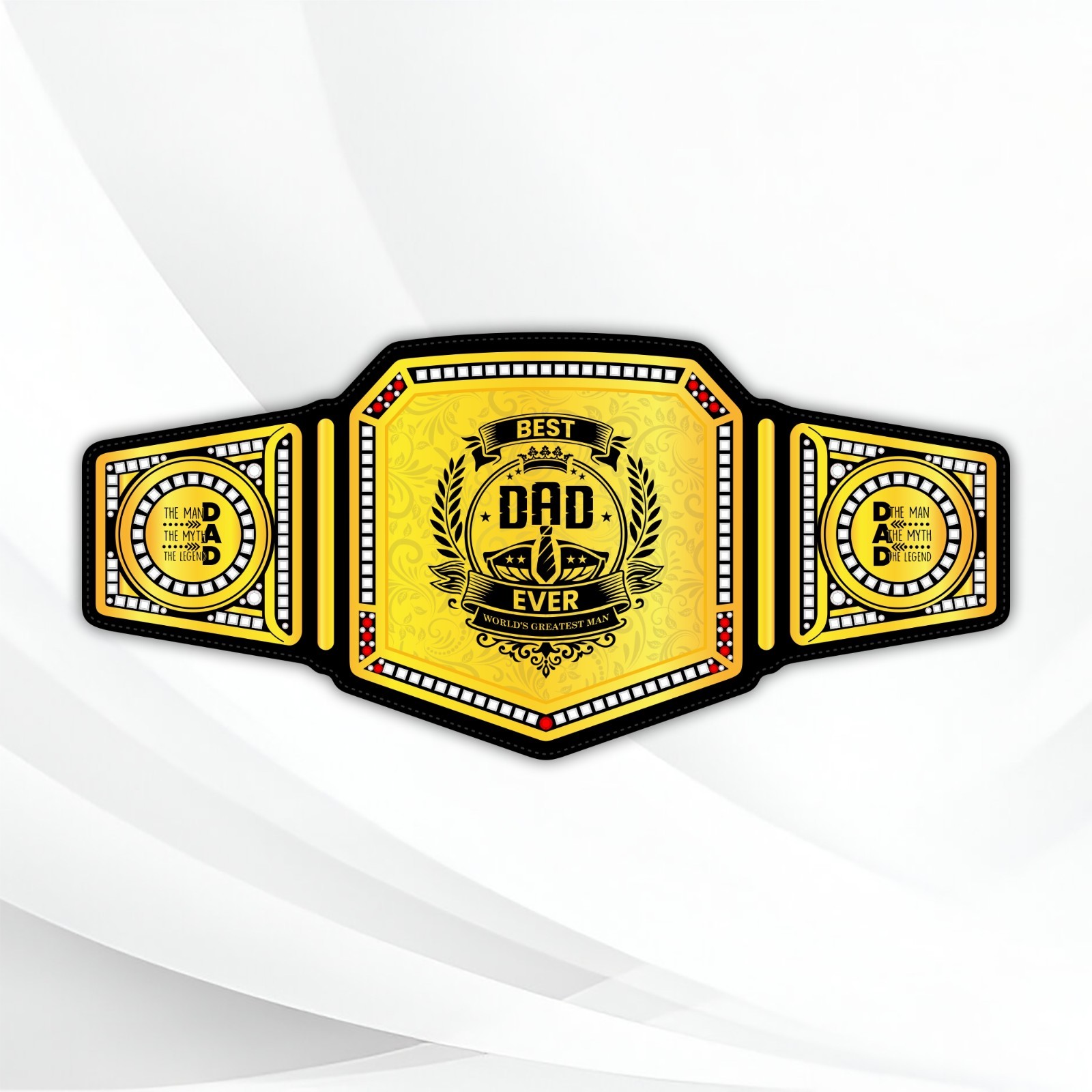 World\'s Best Dad Championship Belt Custom Wrestling Title For Dad
