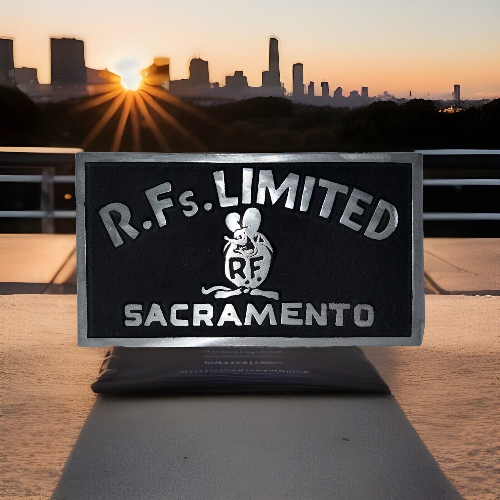Vintage Cast Aluminum R.Fs. LIMITED SACRAMENTO RARE Car Club Plaque Collectable Vintage Cast Aluminum R.Fs. LIMITED SACRAMENTO RARE Car Club Plaque Collectable