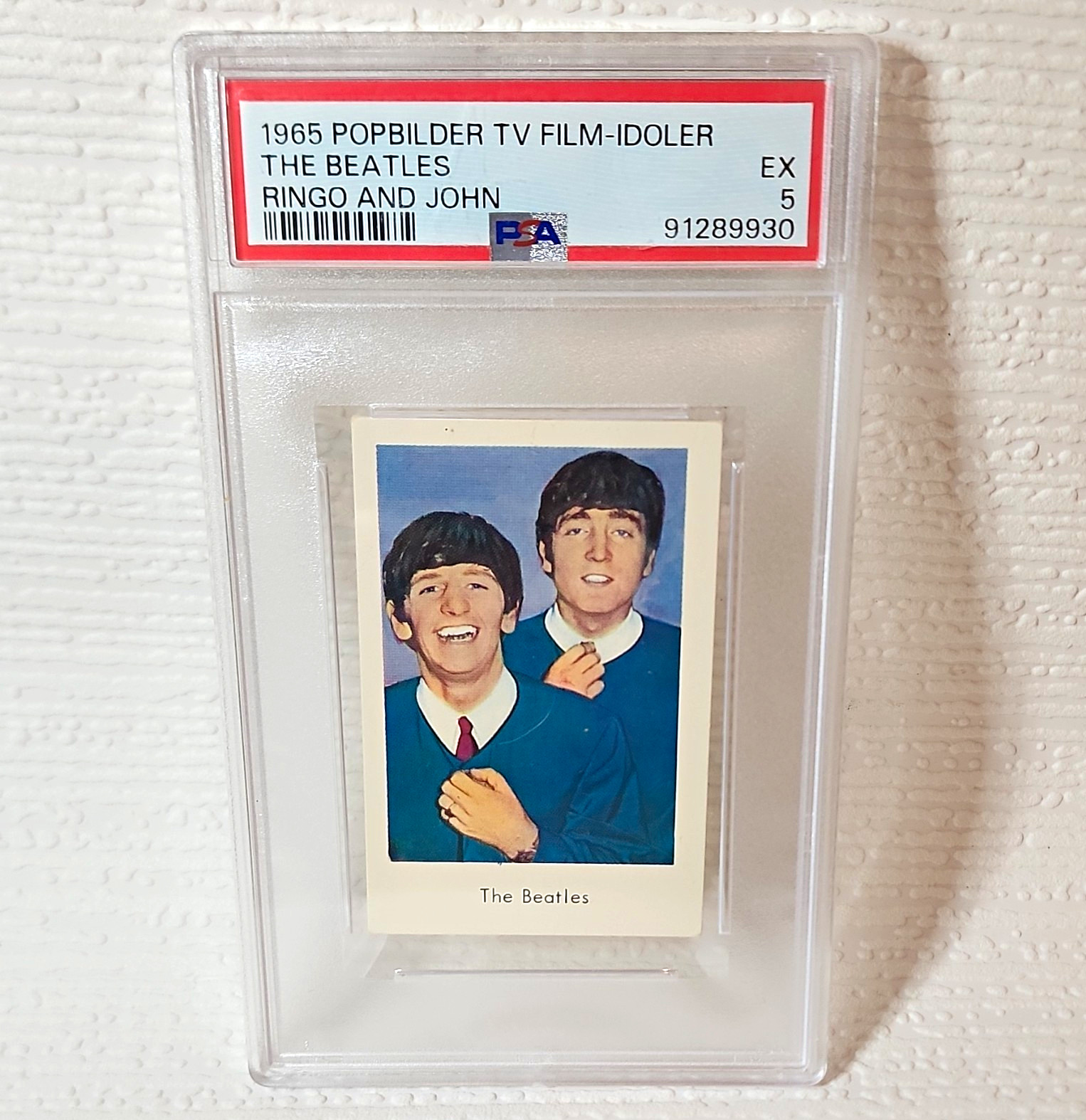 Popbilder 1965 The Beatles Ringo and John PSA Graded Cert 91289930