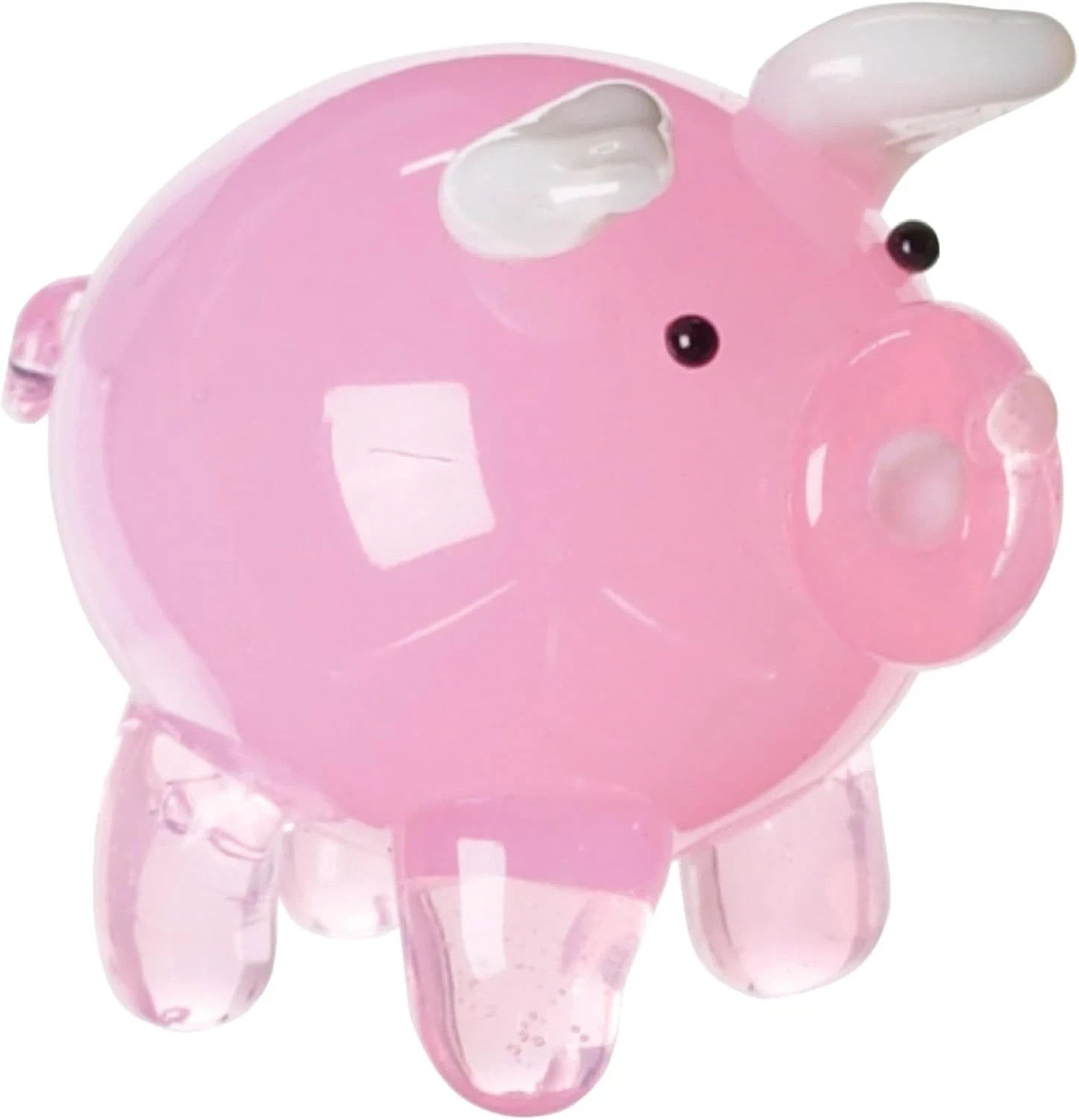 Miniature Glass Pig Figurine
