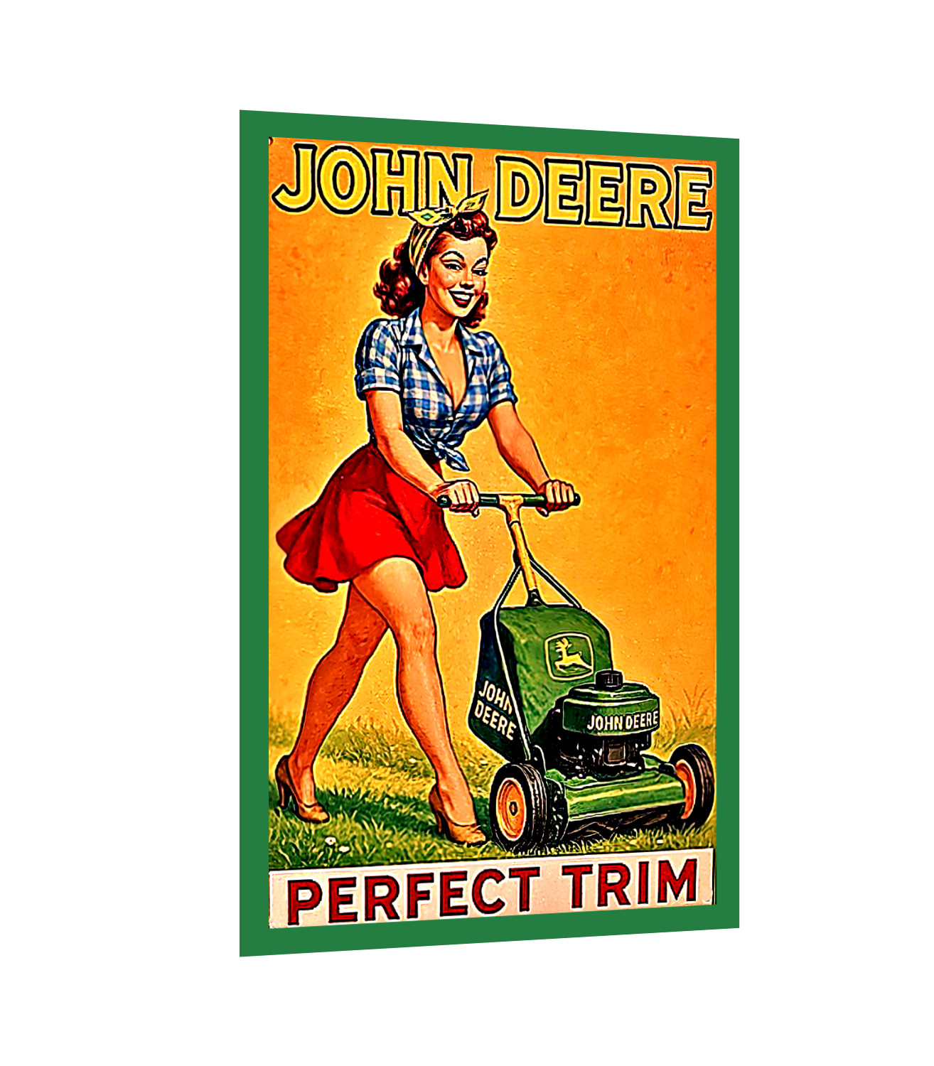 John Deere Sign or Fridge Magnet Tractors Lawnmowers Farm 6 Sizes