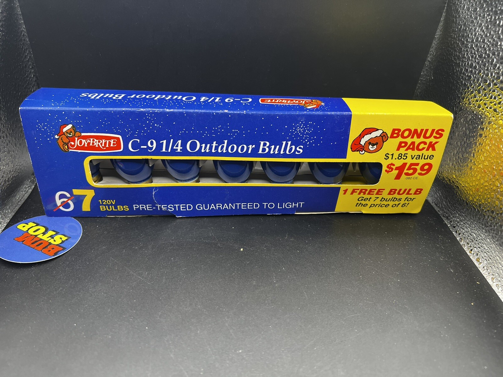 Vintage Blue Christmas Bulbs Lights C-9 Replacement GE Joybrite