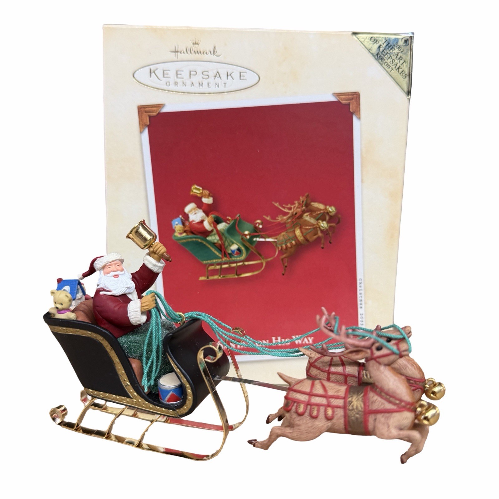 2003 Hallmark Santa\'s on His Way Repaint Ornament -The Art Of Keepsake KOC Gift