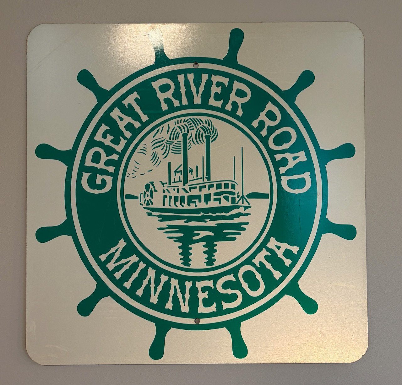 Vintage Minnesota Great River Road Highway Road Sign 24'x24' 