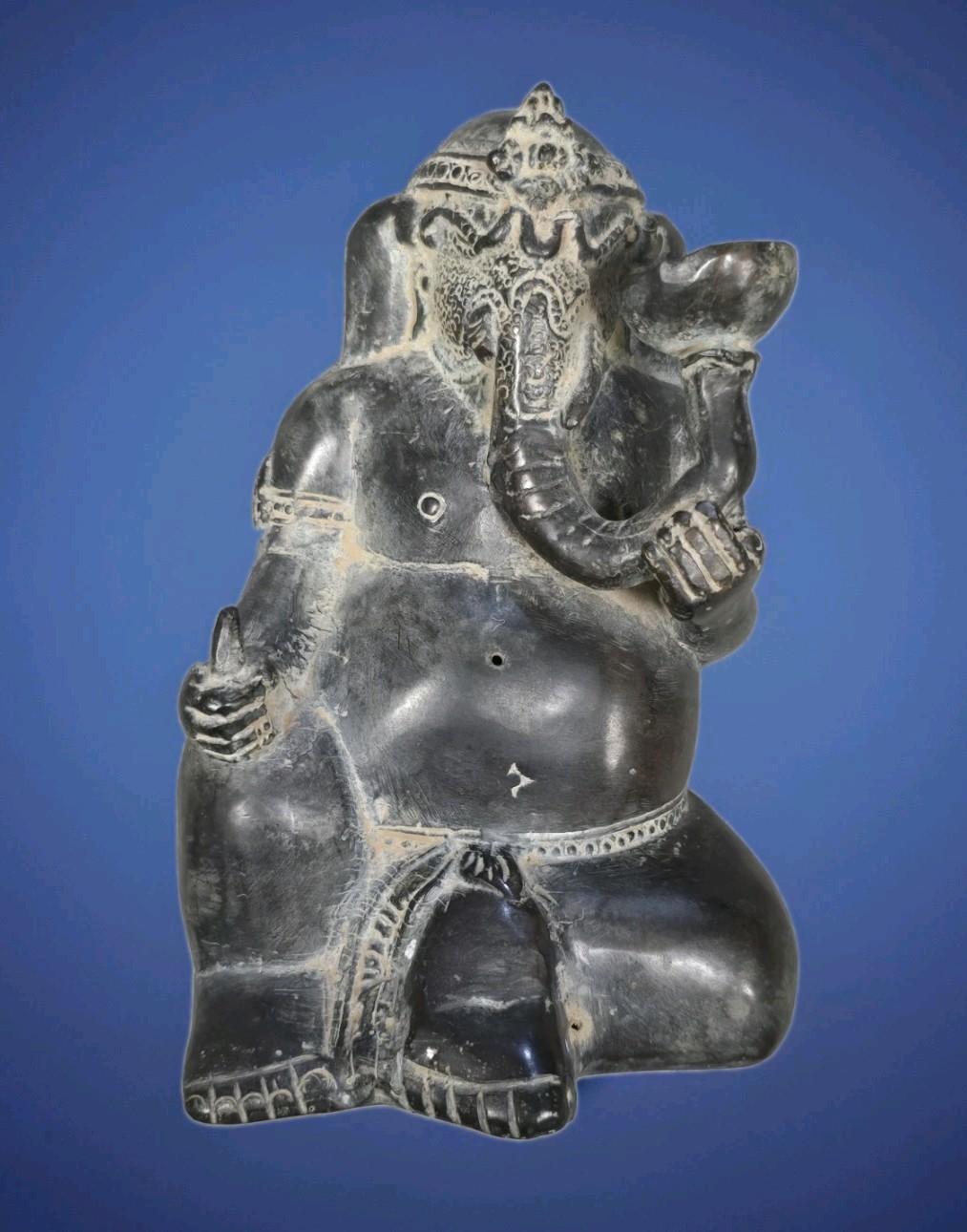 antique bronze ganesh cham style vietnam 5.75\