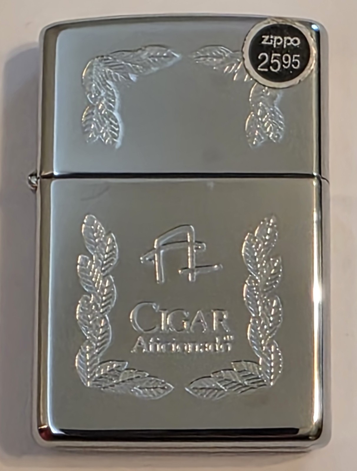 1999 Vintage Unfired Cigar Aficionado Leaves Logo Zippo Lighter