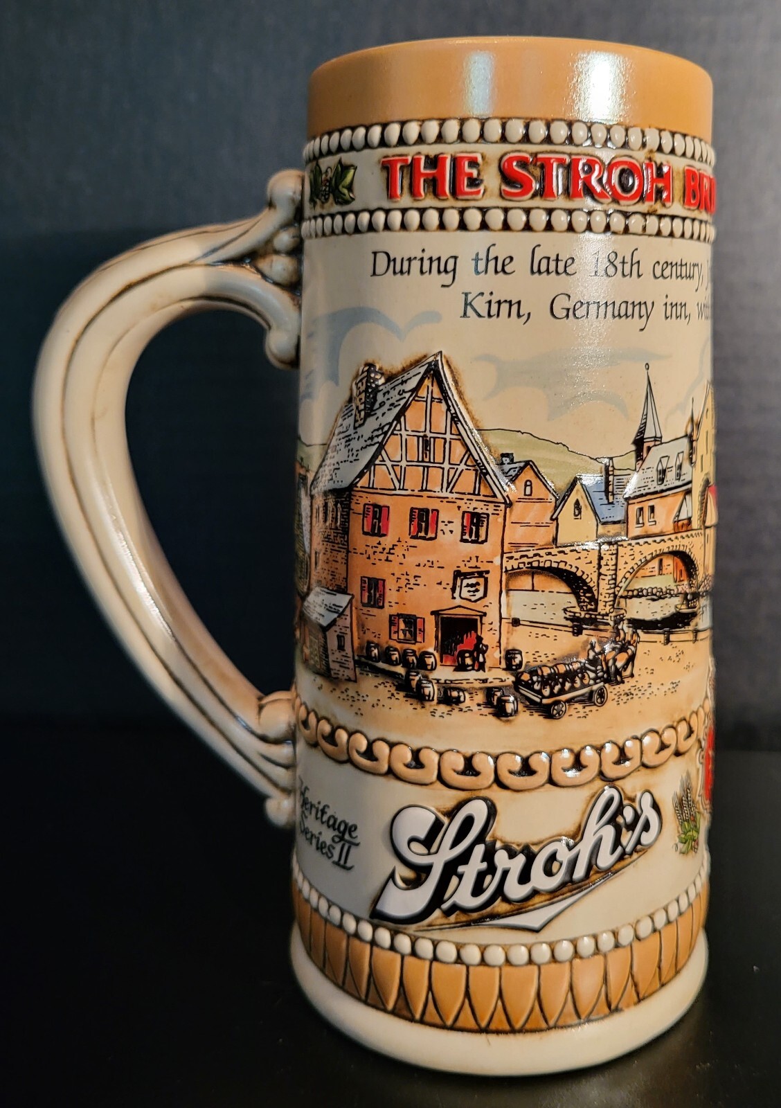 Vintage Ceramarte Stroh\'s Stein Mug