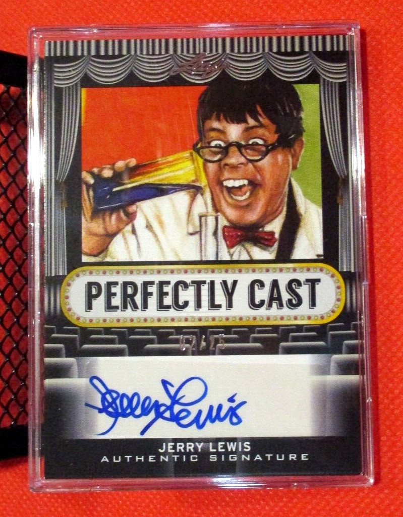 Jerry Lewis SILVER AUTO 2013 Leaf Pop Century Perfectly Cast 02/25 IN HARD CASE