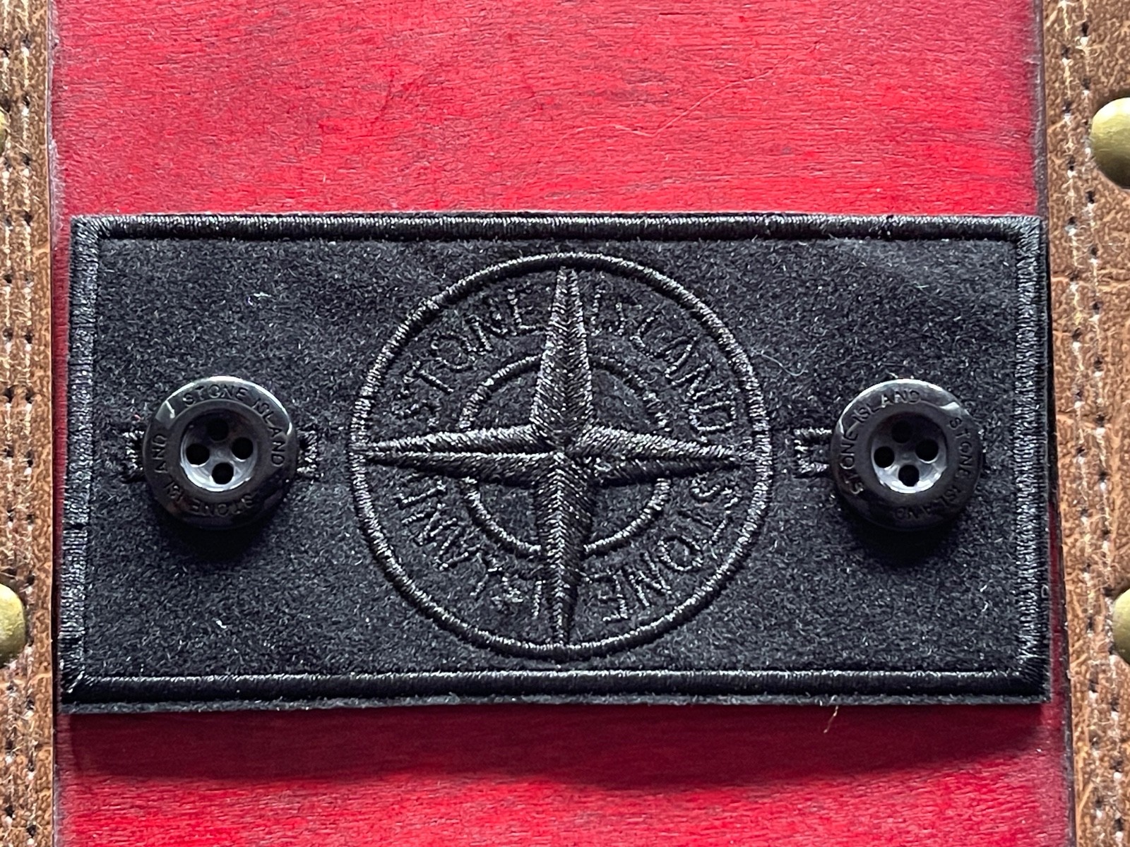 Authentic Stone Island Multi-coloured Paintball Camo Badge With Black Buttons