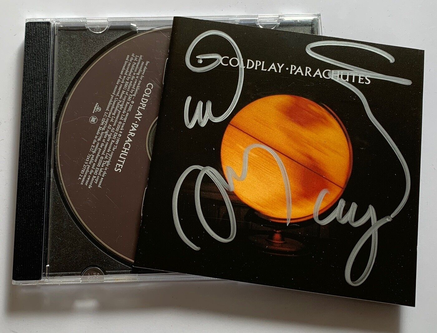 Coldplay Parachutes FULLY ( SIGNED AUTOGRAPHED ) Original Debut 2000 CD Album
