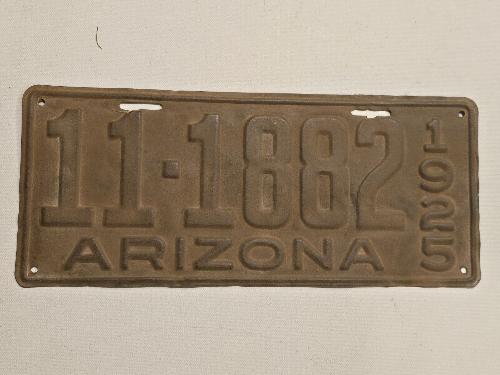 ARIZONA-1925 Vintage License Plate #11-1882-RARE-Man Cave-Decor-Shop-Garage